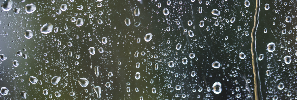 rainy days, rain falling on the window surface